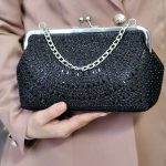 کیف دستی نگینی زنجیردار - مانتو پاتریس رشت