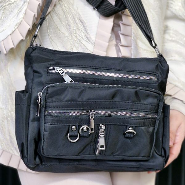 کیف دوشی 5 زیپ برزنتی - مانتو پاتریس رشت