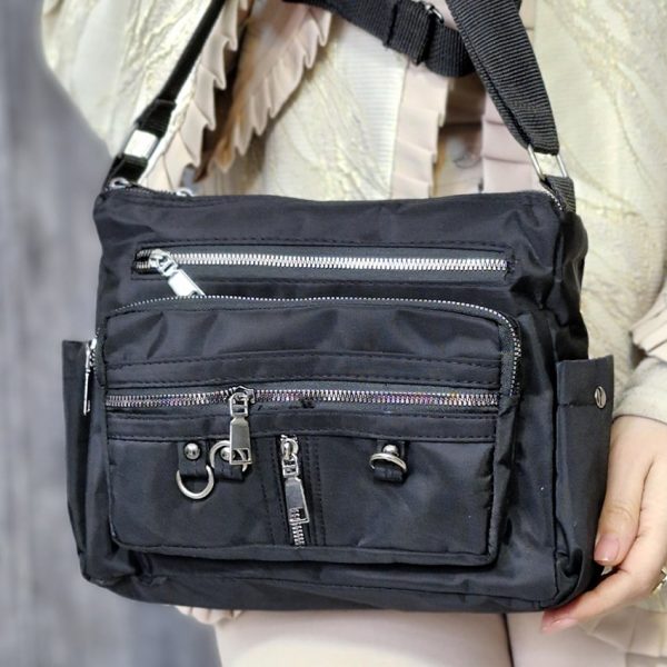 کیف دوشی 5 زیپ برزنتی - مانتو پاتریس رشت