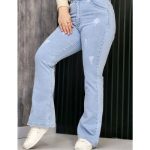 شلوار دمپا جین آبی روشن - مانتو پاتریس رشت