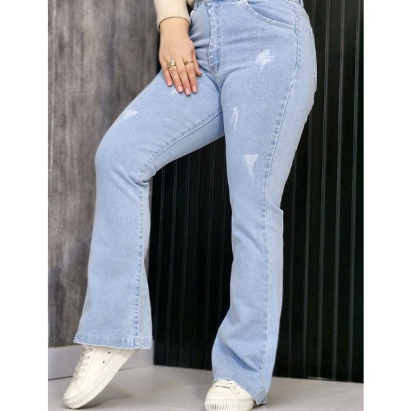 شلوار دمپا جین آبی روشن - مانتو پاتریس رشت