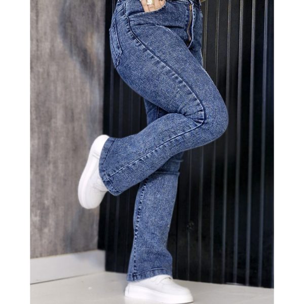 شلوار دمپا جین سرمه ای - مانتو پاتریس رشت