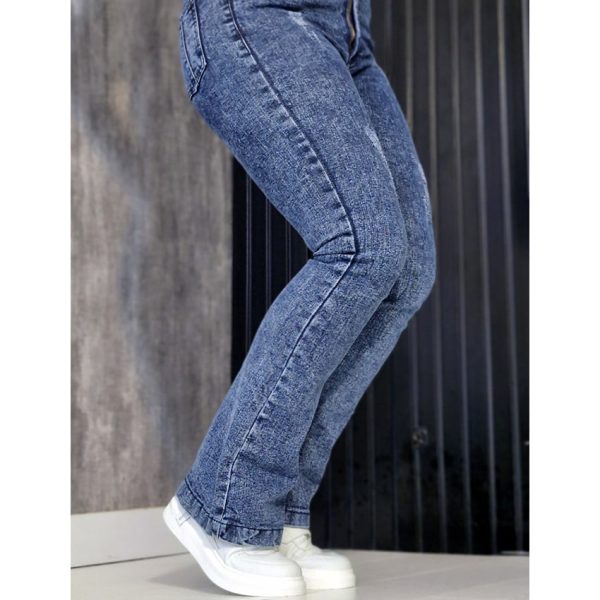 شلوار دمپا جین سرمه ای - مانتو پاتریس رشت