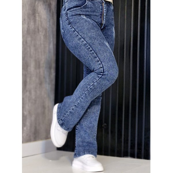 شلوار دمپا جین سرمه ای - مانتو پاتریس رشت