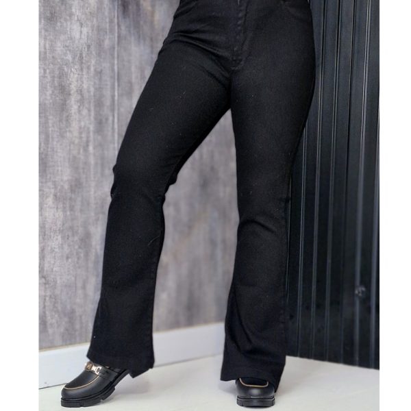 شلوار دمپا مشکی جین کشی - مانتو پاتریس رشت