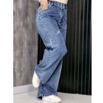 شلوار فول بگ آبی - مانتو پاتریس رشت