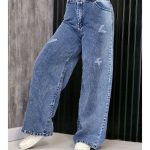 شلوار فول بگ آبی - مانتو پاتریس رشت