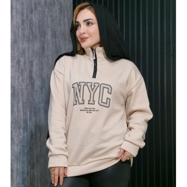 بلوز دورس نیم زیپ کرم نیویورک - مانتو پاتریس رشت