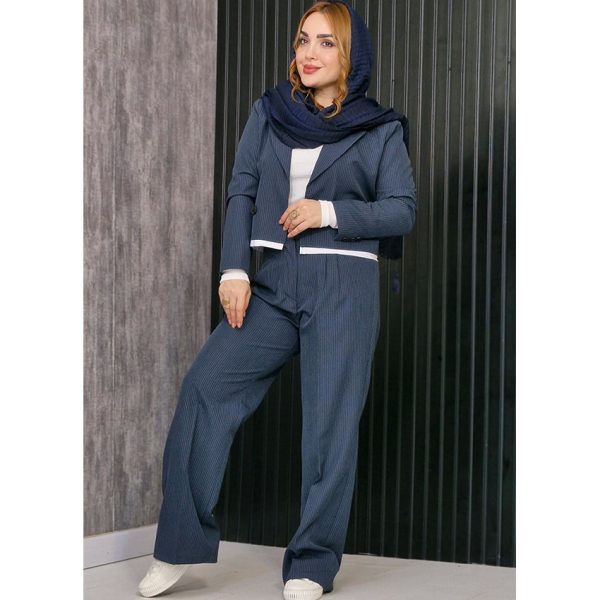 کت کراپ و شلوار دیپلمات 4510019 - Image 6