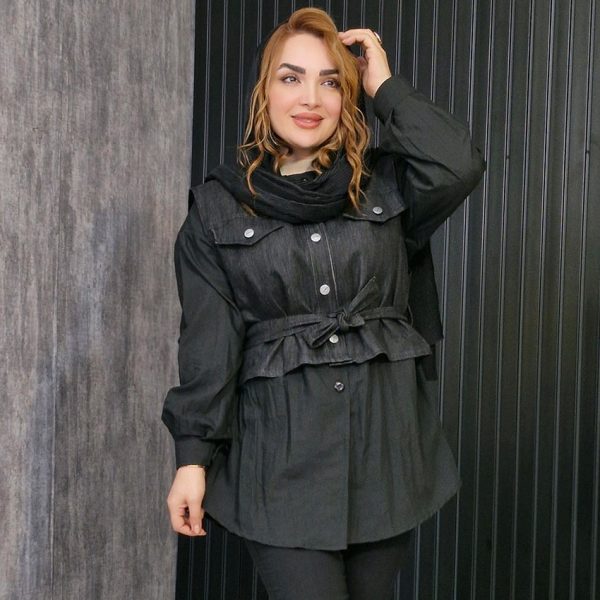 دو تیکه جین پوپلین - مانتو پاتریس رشت