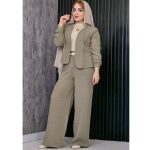 ست مانتو شلوار لینن پفکی - مانتو پاتریس رشت