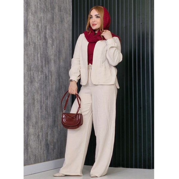 ست مانتو شلوار لینن پفکی - مانتو پاتریس رشت