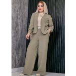 ست مانتو شلوار لینن پفکی - مانتو پاتریس رشت