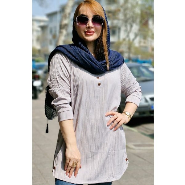 شومیز کراش سه دکمه - مانتو پاتریس رشت