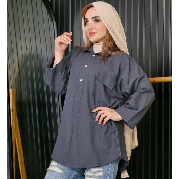 مانتو جیب پاکتی لینن