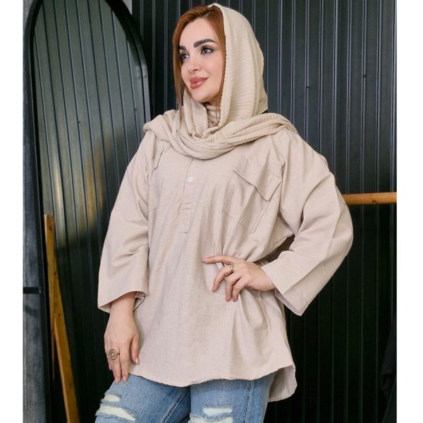 مانتو جیب پاکتی لینن