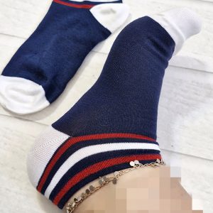 جوراب مچی طرحدار سرمه ای - مانتو پاتریس رشت