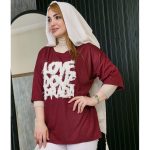 تیشرت لانگ طرح برجسته