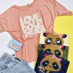 تیشرت لانگ طرح برجسته