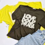 تیشرت لانگ طرح برجسته