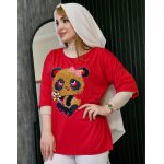 تیشرت لانگ طرح برجسته