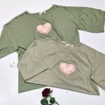 تیشرت قلب مرواریدی