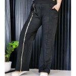 شلوار بگ گلکسی زیپی مشکی