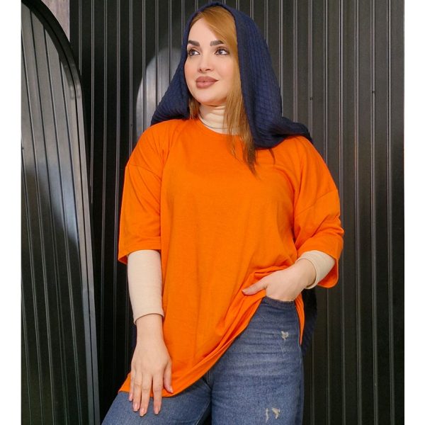 تیشرت لانگ بیسیک نخ پنبه -