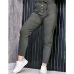 شلوار مام فیت سبز تیره بغل جیب - مانتو پاتریس رشت