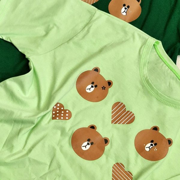 تیشرت کراپ خرس و قلب - مانتو پاتریس رشت