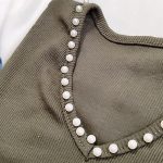 تیشرت کبریتی یقه مروارید