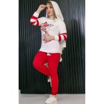 ست بلوز شلوار چاپ آل استار نگینی