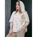 ست بلوز شلوار گوچی کرم - مانتو پاتریس رشت