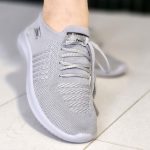 کتونی بغل بافت طوسی اسکیچرز