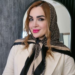 روسری نخی نوار رنگی