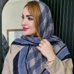 روسری چهارخونه نوار رنگی