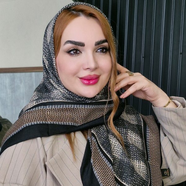 روسری چهارخونه نوار رنگی