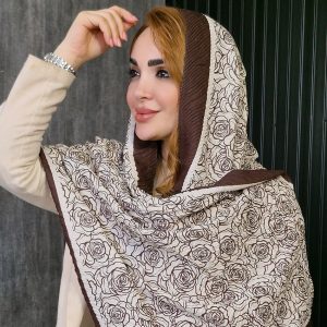 شال پلیسه گل رز