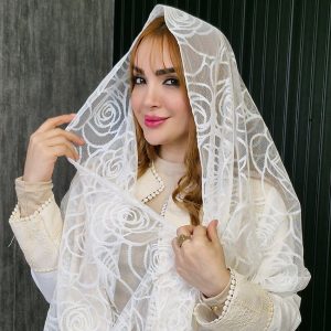 شال توری سفید