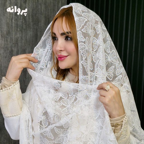 شال توری سفید