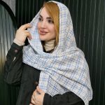 شال چهارخونه -مانتو پاتریس رشت