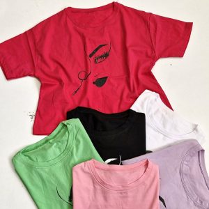 تیشرت کراپ نخ پنبه چهره - مانتو پاتریس رشت