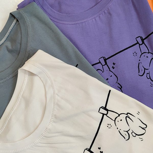 تیشرت نخ پنبه چاپ 3 خرگوش - مانتو پاتریس رشت