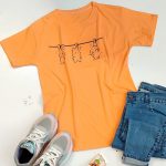 تیشرت نخ پنبه چاپ 3 خرگوش