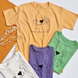 تیشرت نخ پنبه چاپ دختر پسر