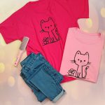 تیشرت چاپ گربه - مانتو پاتریس رشت