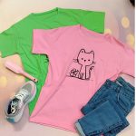 تیشرت چاپ گربه - مانتو پاتریس رشت