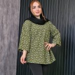 تونیک جلوبسته گلدار لینن