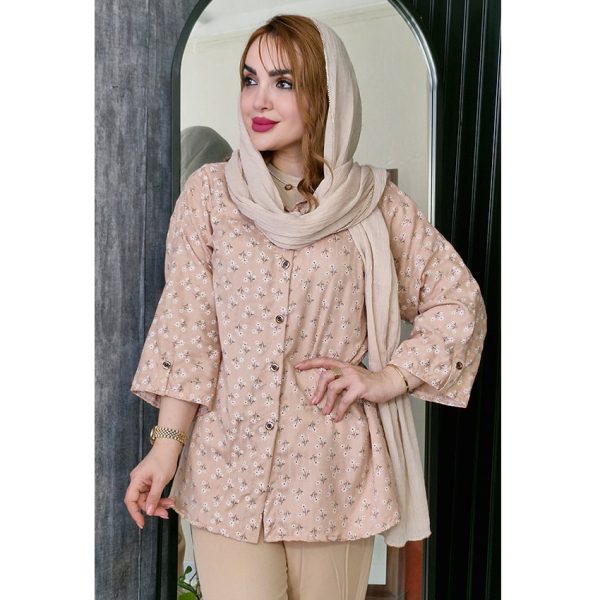 مانتو لینن گل سفید - مانتو پاتریس رشت