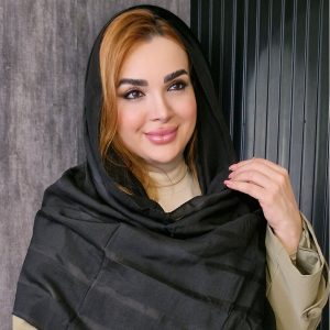 شال مشکی خطدار - مانتو پاتریس رشت